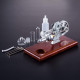 hot air stirling engine kit education toy with brown solid wood baseplate hot air stirling engine kit education toy with brown solid wood baseplate