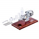 hot air stirling engine kit education toy with brown solid wood baseplate hot air stirling engine kit education toy with brown solid wood baseplate