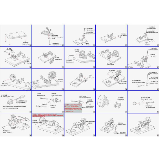 hot air stirling engine model diy assembly kit generator with 4 led light hot air stirling engine model diy assembly kit generator with 4 led light