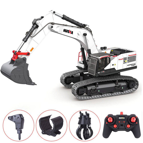 huina 4-in-1 rc alloy remote control excavator model crusher construction vehicles toys 1/14 22ch 2.4ghz huina 4-in-1 rc alloy remote control excavator model crusher construction vehicles toys 1/14 22ch 2.4ghz