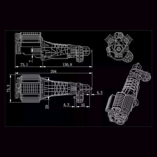 jdm-138 1/10 rc v8 engine & transmission set for rc car modification jdm-138 1/10 rc v8 engine & transmission set for rc car modification