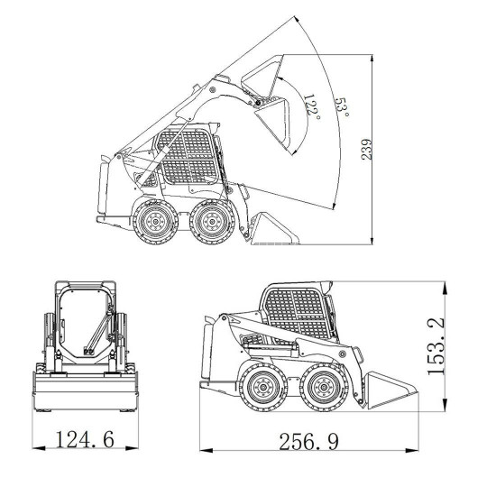 jdmodel jdm-160 kit version rc hydraulic skid steer loader construction 1/14 model without controller & battery jdmodel jdm-160 kit version rc hydraulic skid steer loader construction 1/14 model without controller & battery