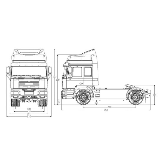 jxmodel 1/14 4x2 large remote control truck trailer tractor aluminum alloy - kit version jxmodel 1/14 4x2 large remote control truck trailer tractor aluminum alloy - kit version