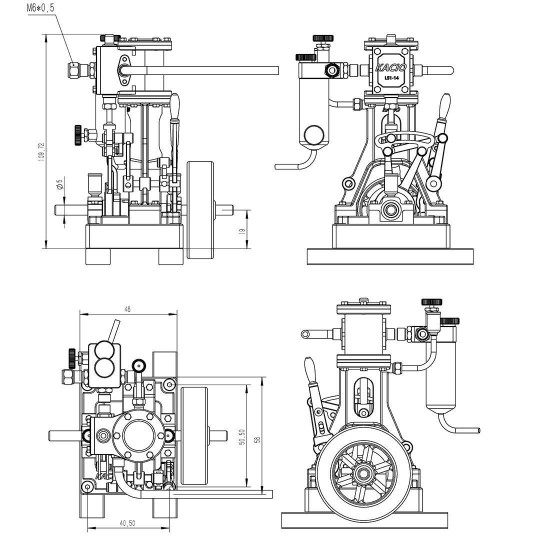 kacio ls1-14 inline single cylinder reciprocating steam engine piston engines model for 60cm+ boat ship (without boiler) kacio ls1-14 inline single cylinder reciprocating steam engine piston engines model for 60cm+ boat ship (without boiler)