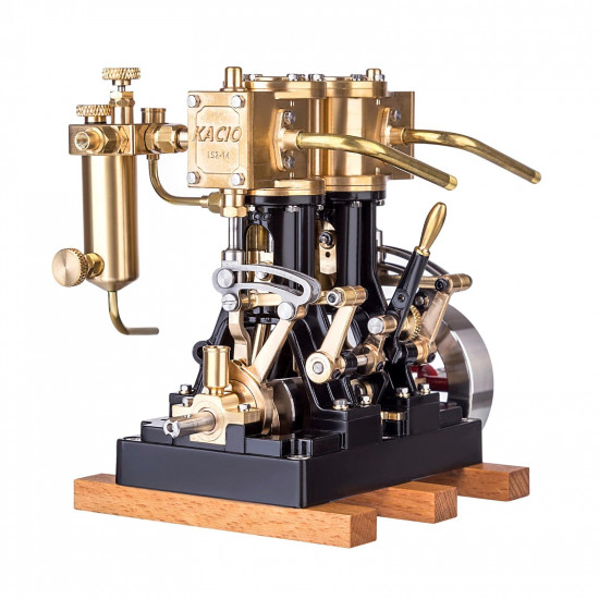 kacio ls2-14 two cylinders reciprocating retro twin steam engine model for 80cm+ boat ship (without boiler) kacio ls2-14 two cylinders reciprocating retro twin steam engine model for 80cm+ boat ship (without boiler)