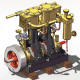 kacio ls2-14 two cylinders reciprocating retro twin steam engine model for 80cm+ boat ship (without boiler) kacio ls2-14 two cylinders reciprocating retro twin steam engine model for 80cm+ boat ship (without boiler)