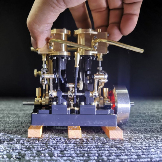 kacio ls2-14 two cylinders reciprocating retro twin steam engine model for 80cm+ boat ship (without boiler) kacio ls2-14 two cylinders reciprocating retro twin steam engine model for 80cm+ boat ship (without boiler)