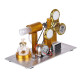 l shape led bulb golden stirling engine custom model with voltage digital display meter gyroscopes l shape led bulb golden stirling engine custom model with voltage digital display meter gyroscopes