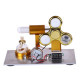 l shape led bulb golden stirling engine custom model with voltage digital display meter gyroscopes l shape led bulb golden stirling engine custom model with voltage digital display meter gyroscopes