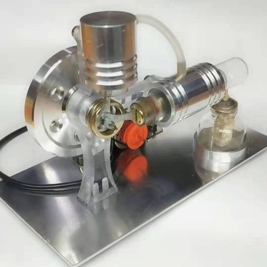 l-shape single cylinder stirling engine model with night light l-shape single cylinder stirling engine model with night light