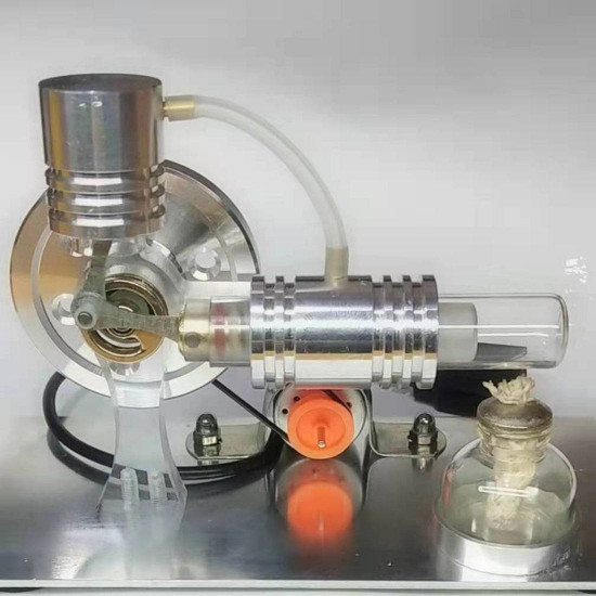 l-shape single cylinder stirling engine model with night light l-shape single cylinder stirling engine model with night light