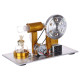 l-shaped customized golden led stirling engine model with voltage digital display meter l-shaped customized golden led stirling engine model with voltage digital display meter