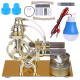l-type golden twp cylinders stirling engine generator model with led diode and bulb science experiment toy l-type golden twp cylinders stirling engine generator model with led diode and bulb science experiment toy