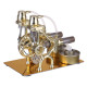 l-type golden twp cylinders stirling engine generator model with led diode and bulb science experiment toy l-type golden twp cylinders stirling engine generator model with led diode and bulb science experiment toy