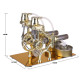 l-type golden twp cylinders stirling engine generator model with led diode and bulb science experiment toy l-type golden twp cylinders stirling engine generator model with led diode and bulb science experiment toy