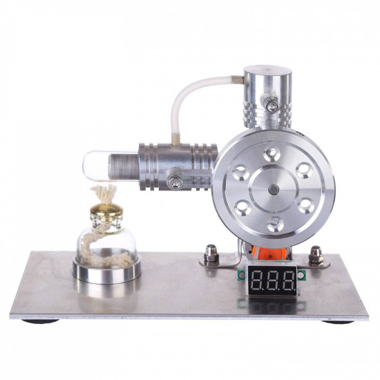 l type silver stirling engine generator model with bulb voltage digital display meter l type silver stirling engine generator model with bulb voltage digital display meter