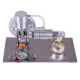 l type silver stirling engine generator model with bulb voltage digital display meter l type silver stirling engine generator model with bulb voltage digital display meter