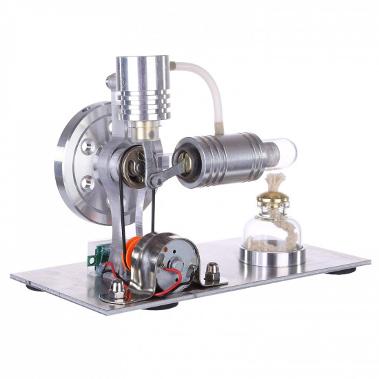 l type silver stirling engine generator model with bulb voltage digital display meter l type silver stirling engine generator model with bulb voltage digital display meter