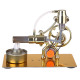 l-type single cylinder golden stirling engine generator sterling model with led diode science experiment l-type single cylinder golden stirling engine generator sterling model with led diode science experiment