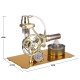 l-type single cylinder golden stirling engine generator sterling model with led diode science experiment l-type single cylinder golden stirling engine generator sterling model with led diode science experiment