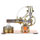 l-type single cylinder golden stirling engine generator sterling model with led diode science experiment l-type single cylinder golden stirling engine generator sterling model with led diode science experiment