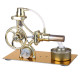 l-type single cylinder golden stirling engine generator sterling model with led diode science experiment l-type single cylinder golden stirling engine generator sterling model with led diode science experiment