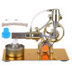 l-type single cylinder golden stirling engine generator sterling model with led diode science experiment l-type single cylinder golden stirling engine generator sterling model with led diode science experiment