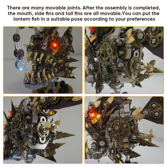 lantern fish 3d diy steampunk lanternfish anglerfish lamp3d metal model kits 700pcs lantern fish 3d diy steampunk lanternfish anglerfish lamp3d metal model kits 700pcs