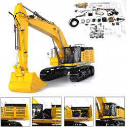lesu c374f hydraulic excavator metal remote control engineering truck vehicle 1/14 pnp with electronic equipment