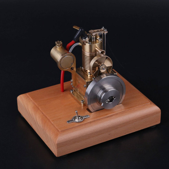 m16 1.6cc mini vertical 4 stroke gasoline engine model air-cooled cooling structure wooden base m16 1.6cc mini vertical 4 stroke gasoline engine model air-cooled cooling structure wooden base