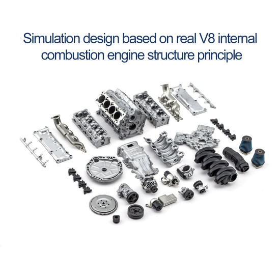 mad rc diy v8 engine model kit for capra vs4-10 pro - build your own v8 engine that works mad rc diy v8 engine model kit for capra vs4-10 pro - build your own v8 engine that works