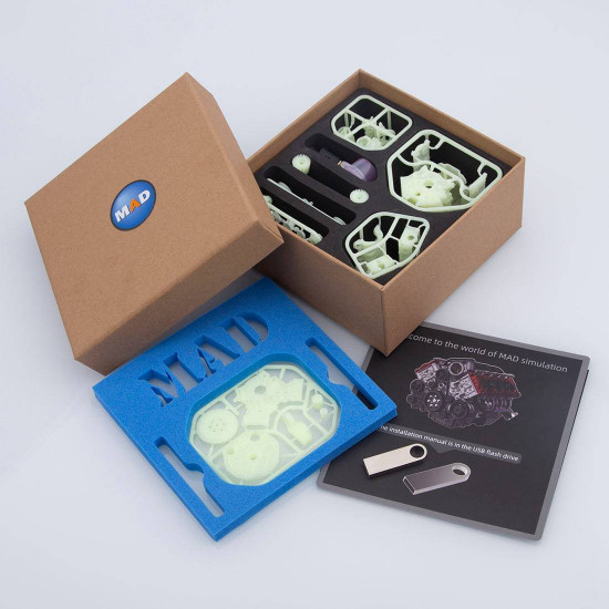 mad rc simulated v8 engine kit that works original color unpainted version mad rc simulated v8 engine kit that works original color unpainted version