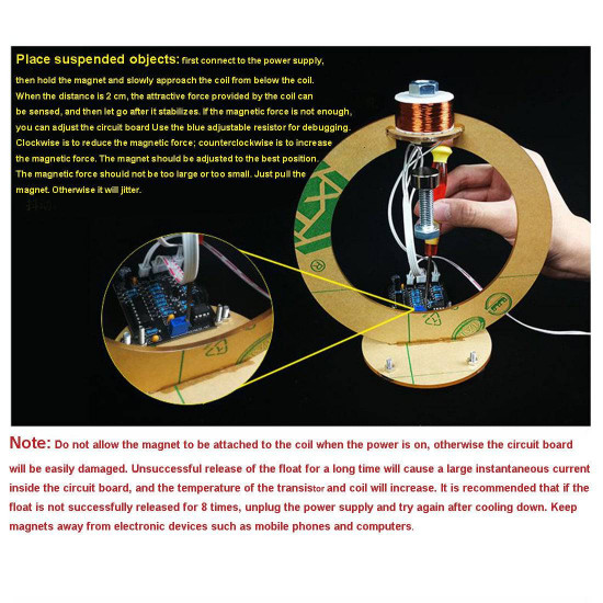 magnetic suspension kit with 12v power supply magnetic suspension kit with 12v power supply