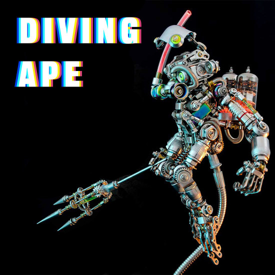 3d metal diving ape difficult puzzle model building kits 700+pcs 3d metal diving ape difficult puzzle model building kits 700+pcs