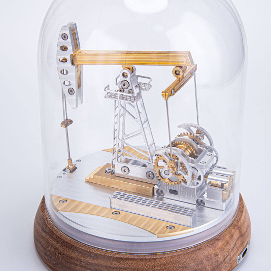 mechanical miniature oil pump jack oil derrick model that works with dust cover mechanical miniature oil pump jack oil derrick model that works with dust cover