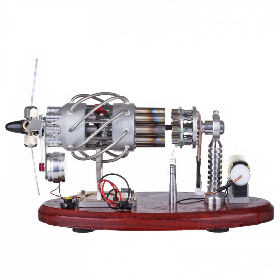new 16 cylinder swash plate stirling engine butane generator upgrade model with digital display voltage meter new 16 cylinder swash plate stirling engine butane generator upgrade model with digital display voltage meter