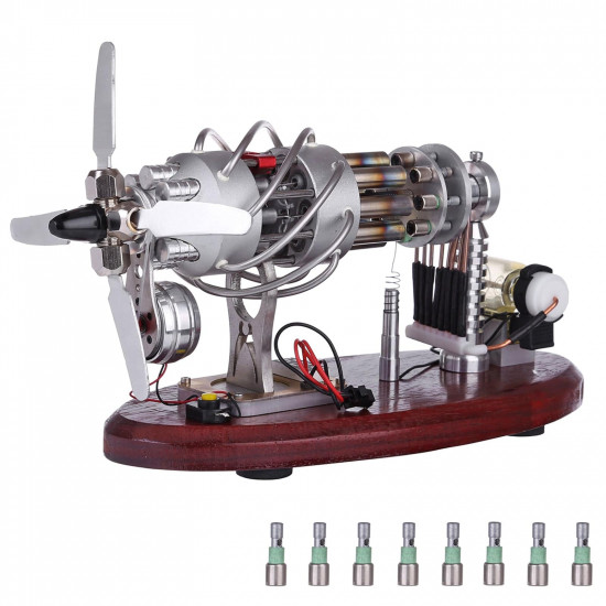 new 16 cylinder swash plate stirling engine butane generator upgrade model with digital display voltage meter new 16 cylinder swash plate stirling engine butane generator upgrade model with digital display voltage meter