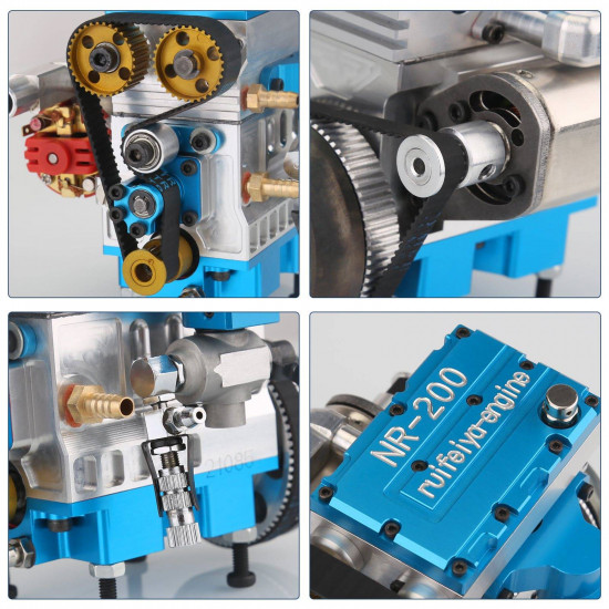 nr200 8.6cc 2 cylinder in-line four-stroke nitro engine motor water-cooled electric start engine for 1/8 rc car 22000rpm nr200 8.6cc 2 cylinder in-line four-stroke nitro engine motor water-cooled electric start engine for 1/8 rc car 22000rpm