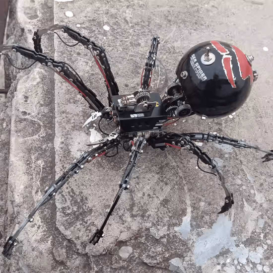 post-apocalyptic destroyed big black spider 3d diy assembly model kits post-apocalyptic destroyed big black spider 3d diy assembly model kits