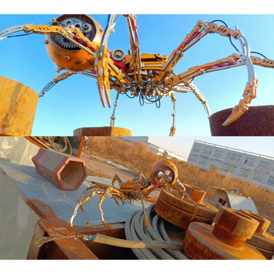post-apocalyptic destroyed big black spider 3d diy assembly model kits post-apocalyptic destroyed big black spider 3d diy assembly model kits