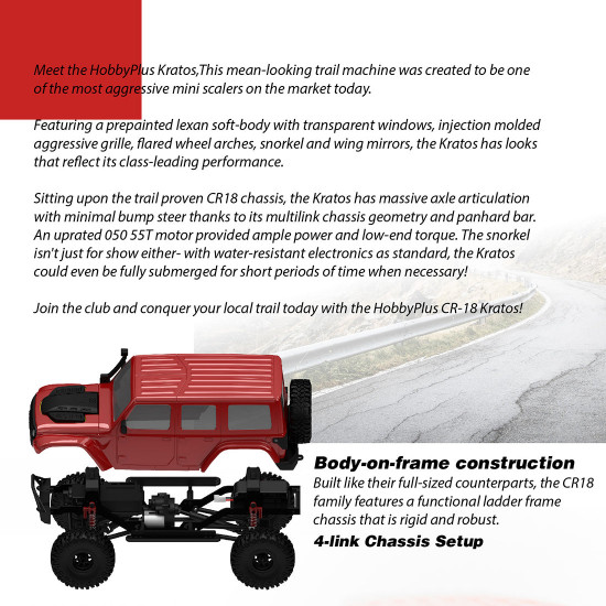 rc car hobby plus cr-18 kratos 1/18 scale crawler mini rc off-road vehicle rc car hobby plus cr-18 kratos 1/18 scale crawler mini rc off-road vehicle