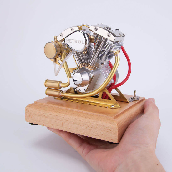 retrol gas 4.2cc ohv v-twin miniature shovelhead 4.2cc ohv four-stroke internal combustion engine model retrol gas 4.2cc ohv v-twin miniature shovelhead 4.2cc ohv four-stroke internal combustion engine model