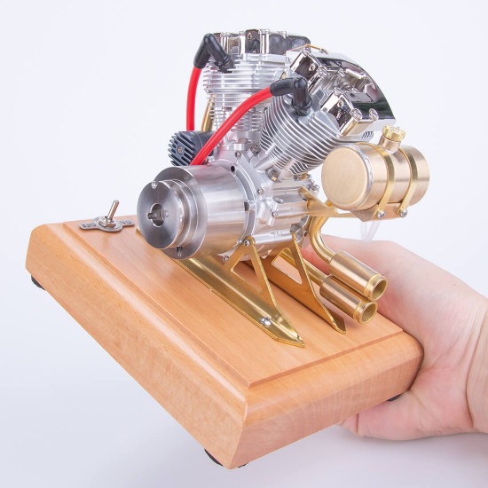 retrol r32 4.2cc ohv v-twin v2 four-stroke gasoline engine miniature motorcycle engine ice engine model retrol r32 4.2cc ohv v-twin v2 four-stroke gasoline engine miniature motorcycle engine ice engine model