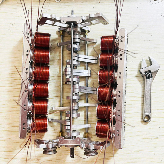 running v12 solenoid engine metal brushless electromagnetic engine model running v12 solenoid engine metal brushless electromagnetic engine model