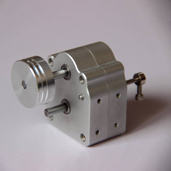 sealed metal gearbox with pulley hanger for diy gasoline powered model car sealed metal gearbox with pulley hanger for diy gasoline powered model car