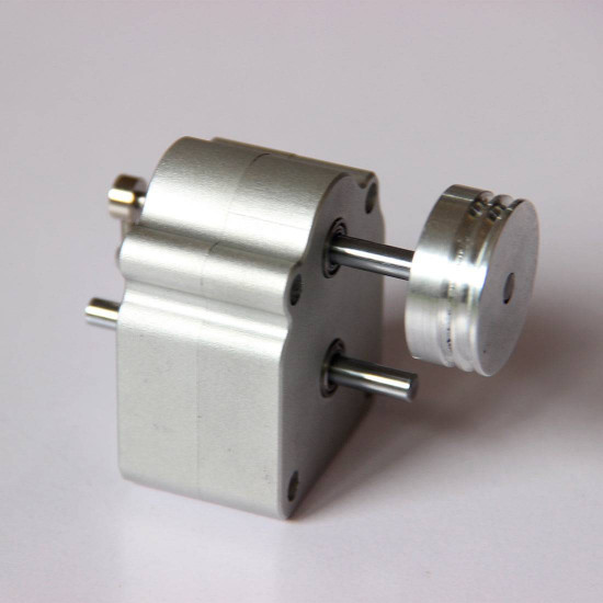 sealed metal gearbox with pulley hanger for diy gasoline powered model car sealed metal gearbox with pulley hanger for diy gasoline powered model car