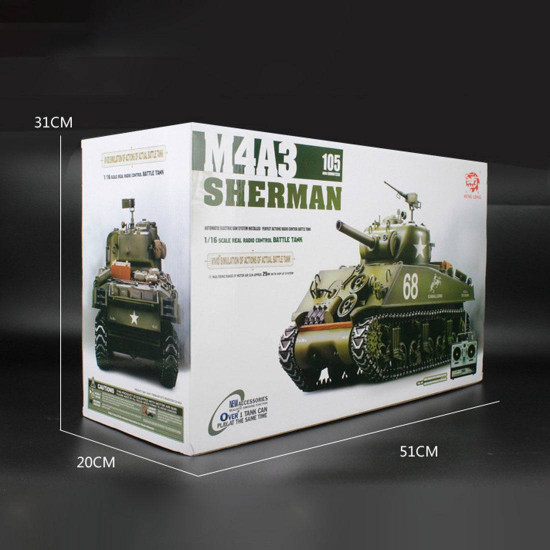 simulated 1/16 american m4a3 sherman tank 2.4g rc model military tank for sale simulated 1/16 american m4a3 sherman tank 2.4g rc model military tank for sale
