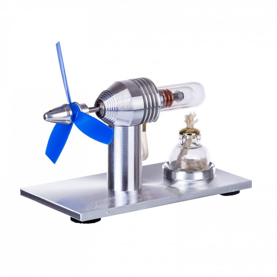 single cylinder sterling engine model with 3-blade fan science experiment stem toy single cylinder sterling engine model with 3-blade fan science experiment stem toy
