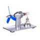 single cylinder sterling engine model with 3-blade fan science experiment stem toy single cylinder sterling engine model with 3-blade fan science experiment stem toy