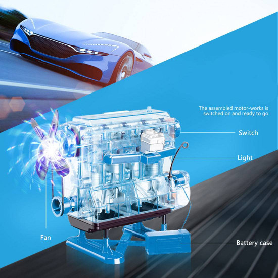 smithsonian diy l4 4 cylinder inline 4 car engine assembly model kit stem science toy blue smithsonian diy l4 4 cylinder inline 4 car engine assembly model kit stem science toy blue